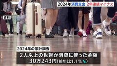 2024年の消費支出　1.1％減少で2年連続でマイナスに 「エンゲル係数」は43年ぶりの高水準| TBS CROSS DIG with Bloomberg