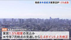 来年度の経済は実質GDP1.5％成長見通し　政府“経済対策効果”見込む| TBS CROSS DIG with Bloomberg