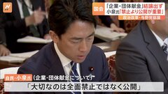 小泉進次郎氏「大切なのは全面禁止ではなく公開」 政治改革をめぐる与野党協議「企業・団体献金の禁止」めぐり折り合わず　特別委員会の議論へ| TBS CROSS DIG with Bloomberg