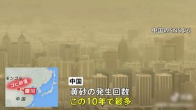 この10年で最多　中国・黄砂で地元住民も苦労&nbsp;|TBS NEWS DIG