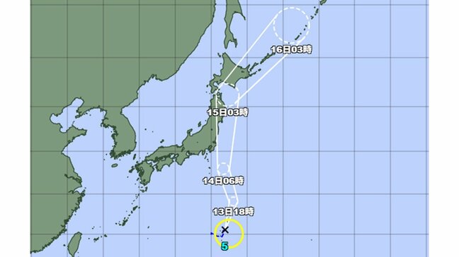 【台風5号】日本各地への影響は 14日から予想される24時間降水量 東北・関東甲信・小笠原諸島で120ミリに 台風の最大瞬間風速35メートル予想 気象庁|TBS NEWS DIG