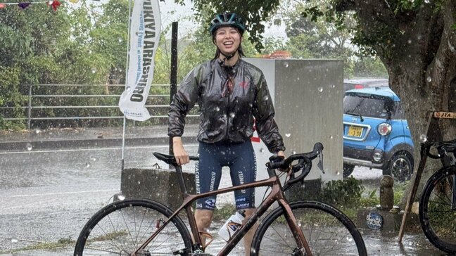 【SKE48・荒野姫楓】現役アイドルとは思えない「サイクリストすぎる姿」 土砂降りでも「無事完走しました」|TBS NEWS DIG