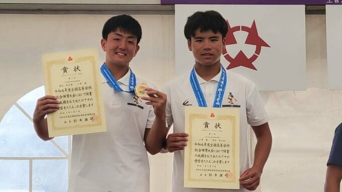 インターハイ・カヌー男子200mカナディアンペア 沢田幸太郎、小串豪（高田）が優勝　500mに続き2冠達成　|　大分のニュース｜OBS NEWS｜大分放送