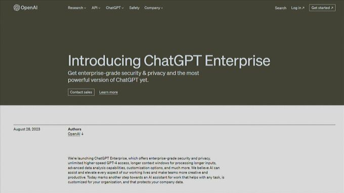 OpenAIが企業特化型「ChatGPTエンタープライズ」をリリース|TBS NEWS DIG
