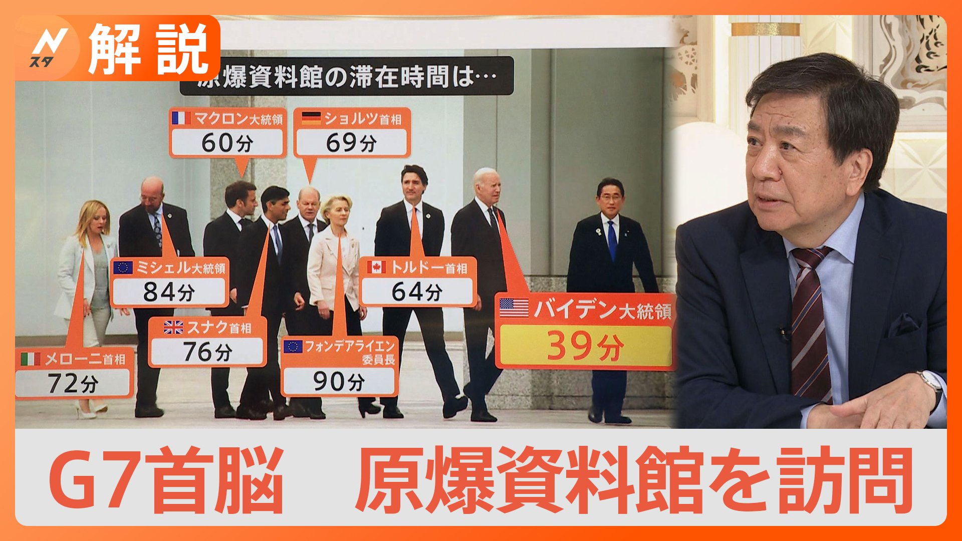 G7首脳らが原爆資料館を訪問 バイデン大統領の滞在時間は“39分