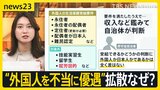 【選挙の日、そのまえに】「生活保護」で“外国人優遇”は本当?SNS上で広がる情報の真偽を検証 日本ペンクラブ桐野夏生会長ら「デマに満ちた外国人攻撃は社会壊す」【news23】|TBS NEWS DIG