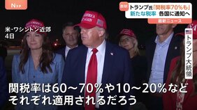 トランプ大統領が「新たな関税率は10～70%」と発言　4日から通知と説明　4月基準で大幅に高く　対象国は明かさず|TBS NEWS DIG