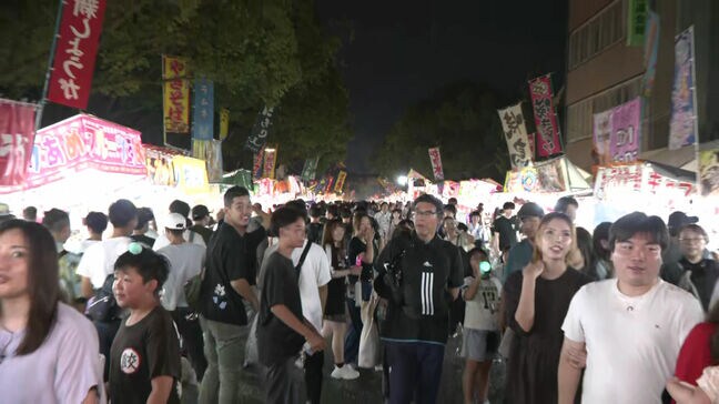 博多三大祭り”筥崎宮の放生会”始まる 約500の露店、名物新しょうがも 福岡市|TBS NEWS DIG