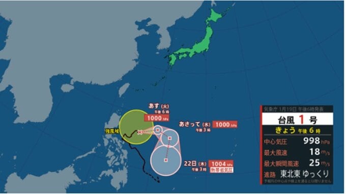 【台風情報】台風1号(ノケーン)のこのあとの勢力と進路を詳しく　今どこに？　日本方面には向かわず　最大瞬間風速は？ 全国の天気を画像で　気象庁　|　山形のニュース│TUYテレビユー山形