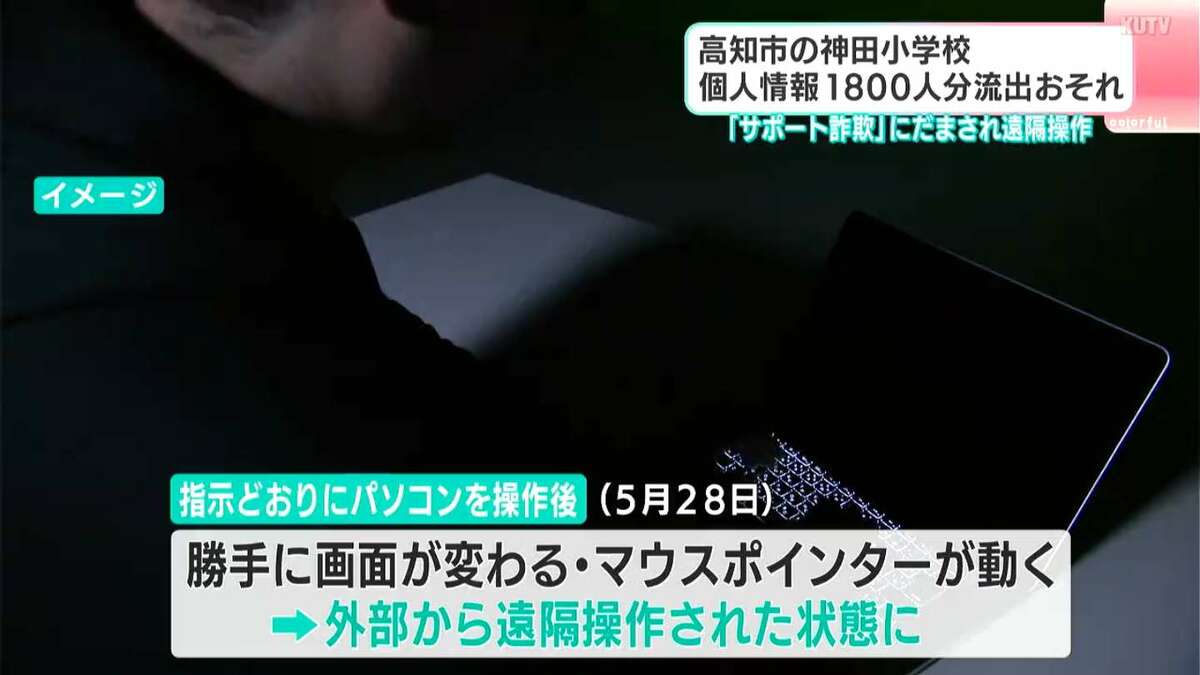 校内のパソコンが外部から遠隔操作、「警告」画面から教職員が電話指示に従い約1800人の個人情報が閲覧できる状態に…他3校は「連絡せず」被害回避
