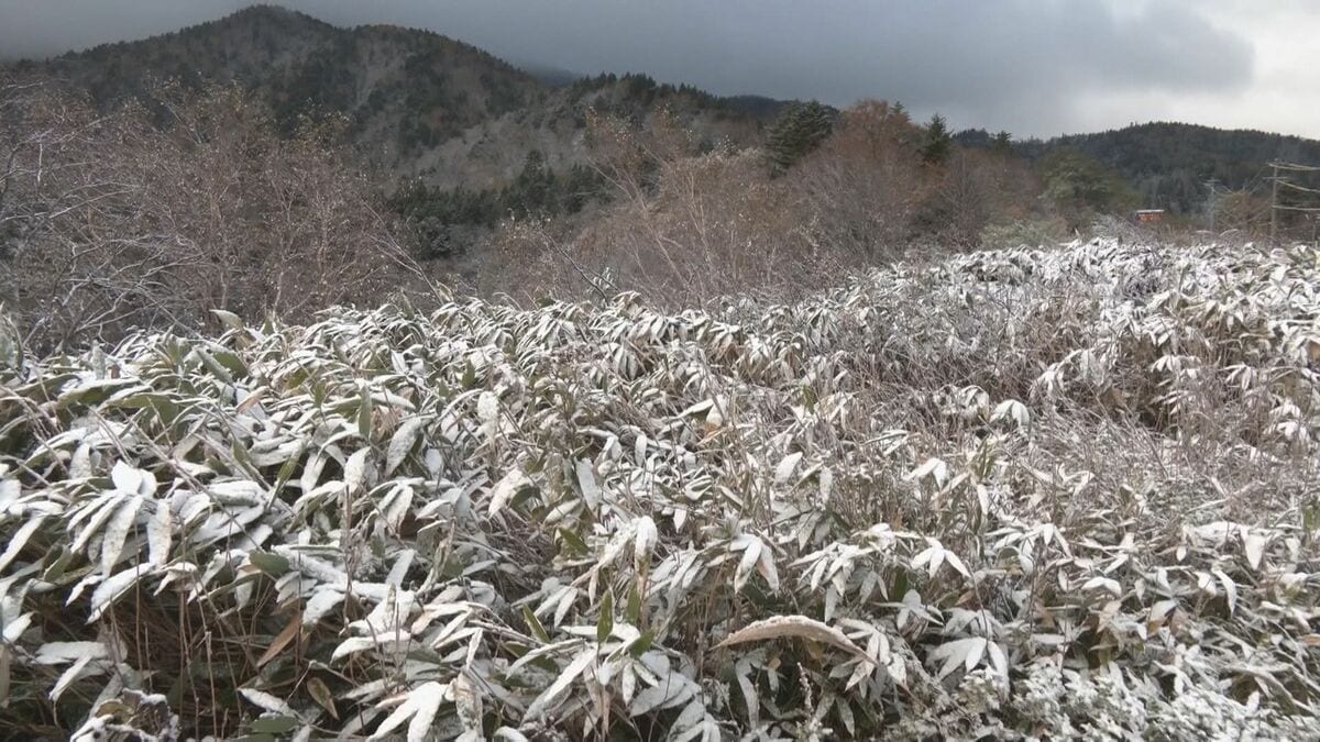 東海地方は今季一番の冷え込み 北アルプスの乗鞍岳で“初雪” 過去10年の平均よりも13日遅く