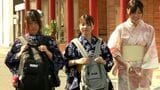 「浴衣登校」色とりどりの浴衣に身を包み学生たちが登校「テンションが上がります」【岡山】|TBS NEWS DIG