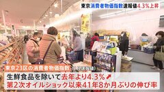 東京23区の消費者物価4.3％上昇　41年8か月ぶりの“歴史的”な高水準　今年度の家計負担は“約10万円増”の試算も| TBS CROSS DIG with Bloomberg