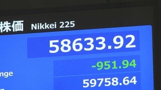 日経平均株価 一時900円超下落　史上初6万円到達も失速| TBS CROSS DIG with Bloomberg