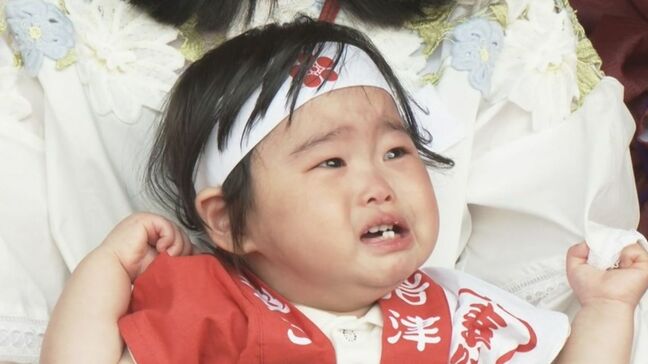 「100点満点の泣き顔…」 子どもの健やかな成長願い「泣き相撲」 先に泣いた方が勝ち 愛知・岡崎市 岩津天満宮|TBS NEWS DIG