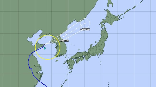 【台風情報】今どこに? 台風9号(バービー)の勢力と進路を詳しく この後は朝鮮半島→日本海へ移動か 進路予想、全国の天気を画像で 気象庁 |TBS NEWS DIG