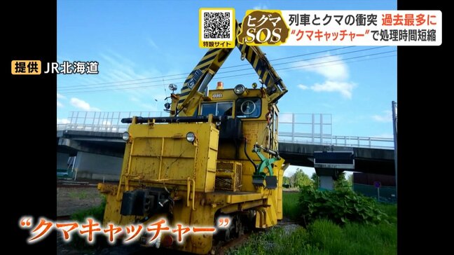 【JR北海道】列車とクマの衝突が今年度56件、過去最多だった2023年度を上回る　綿貫泰之社長「人では除去できないので、開発したクマキャッチャーを出動させている」|TBS NEWS DIG