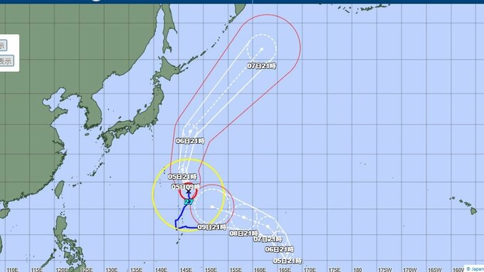 【気象情報】新しい熱帯低気圧「台風のたまご」発生 大型で非常に強い勢力の台風27号は中心気圧925ヘクトパスカル 最大瞬間風速は70メートルに発達　雨と風のシミュレーション|TBS NEWS DIG
