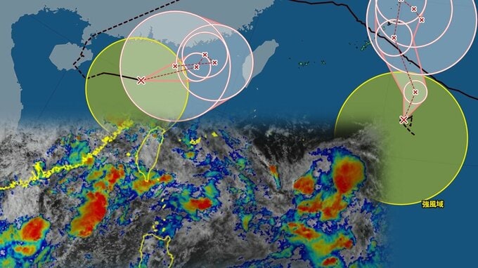 【ダブル台風情報・午後4時40分更新】復活の台風18号は迷走？　最大瞬間風速25m/sでノロノロ北上の台風24号は沖縄・奄美接近後に九州近くの海上で停滞？　日本への影響は？　雨と風のシミュレーション　|　青森のニュース│ATV NEWS│青森テレビ
