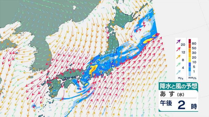 関東甲信、東海、近畿、四国　線状降水帯が発生して大雨災害発生の危険度が急激に高まる可能性　【雨と風のシミュレーション】　|　山梨のニュース | ＵＴＹテレビ山梨