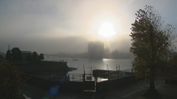 幻想的な朝　松江で放射霧　|　BSSニュース | BSS山陰放送