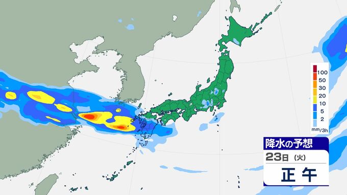 【気象情報】警報級の大雨のおそれ　西日本で23日（火）ごろ　【雨のシミュレーション画像掲載】22日（月）以降は北日本から西日本にかけ　曇りや雨の降る日が多くなりそう　沖縄・奄美地方は雲が広がりやすく　|　SBC NEWS | 長野のニュース | SBC信越放送