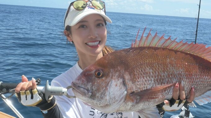【 片原恵麻 】海釣りで「過去最長マダイ」にビッグスマイル「滅多にやらないジギングで」「楽しかったぁぁぁ」|TBS NEWS DIG