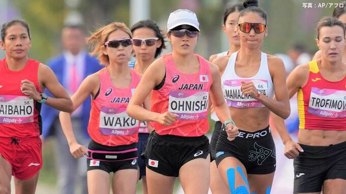 女子マラソン、大西ひかりが粘りの走りも5位...日本勢3大会ぶりに表彰台届かず【アジア大会】|TBS NEWS DIG