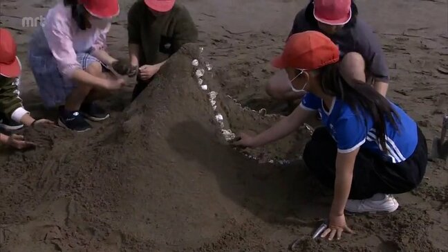 海の生き物をテーマに　日南市の小学生が恒例の「砂の造形」に挑戦|TBS NEWS DIG