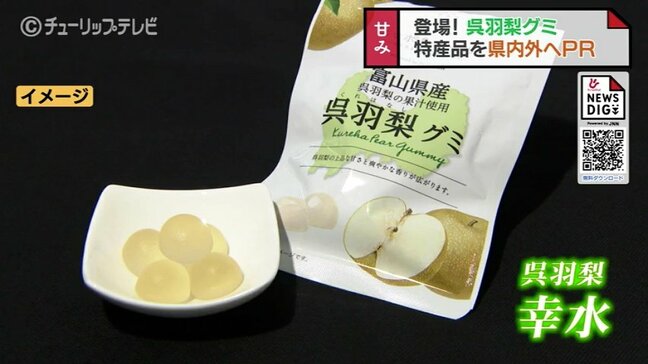 上品な甘さ 富山の呉羽梨がグミに 20日から発売開始 特産を県内外にPR|TBS NEWS DIG