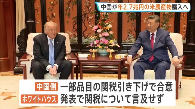 “年間2.7兆円規模”中国側がアメリカ産農産物購入で合意 2028年まで アメリカ政府発表|TBS NEWS DIG