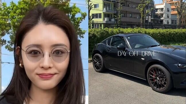 【古畑星夏】愛車のマツダ・ロードスターでドライブ「駐車場に止まってる愛車を見るとやっぱりうちの子最高にかっこいいなぁ～って思う」|TBS NEWS DIG