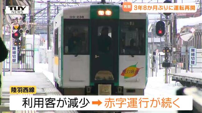 国道トンネル工事で運休していたJR陸羽西線が運転再開　鉄道ファンらは歓迎も赤字路線という現実をどうする（山形）|TBS NEWS DIG