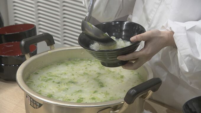 「暴飲暴食…胃を休める意味で」　無病息災を願う“七草がゆ”　防府天満宮　|　山口のニュース・天気・防災｜tys NEWS｜ｔｙｓテレビ山口