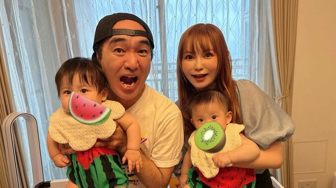 【 中川翔子 】　自宅に江頭2:50が降臨　双子の息子たちとの初対面に兄は「人見知り爆発」　弟は「0歳にしてあたおか?!」と大爆笑|TBS NEWS DIG