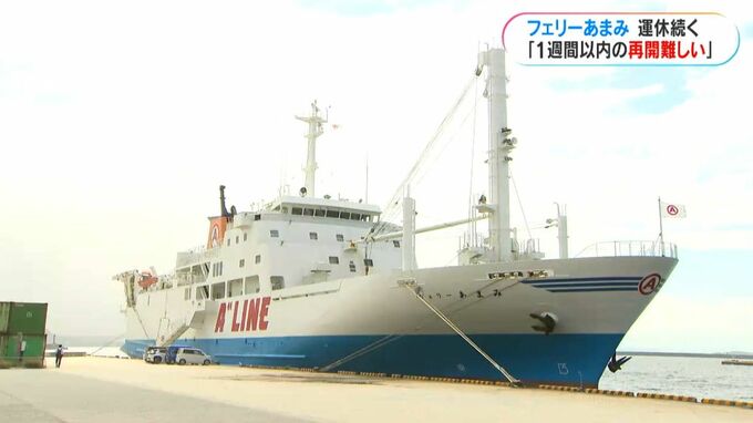 「フェリーあまみ」1週間以内の運航再開は困難の見通し|TBS NEWS DIG