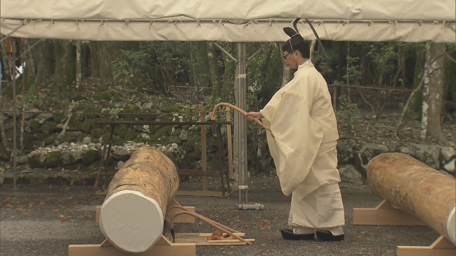 20年に一度行われる「式年遷宮」 に向け伊勢神宮で「木造始祭」 社殿の