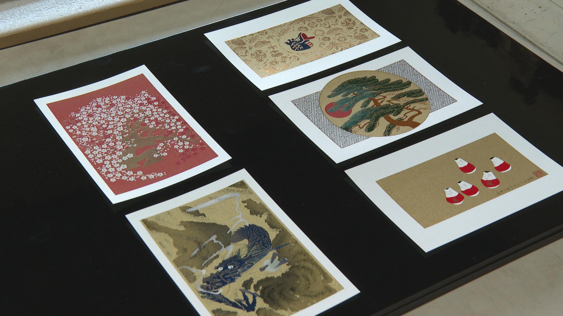 金粉や銀粉「蒔く」会津の伝統技術『蒔絵』の年賀状作り最盛期 福島