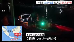 【速報】インドネシア・バリ島沖でフェリー沈没　4人死亡38人行方不明| TBS CROSS DIG with Bloomberg