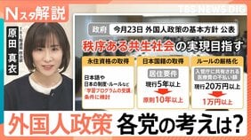 外国人労働者は過去最多に 永住権の厳格化や不動産取得どうなる?衆議院選挙「外国人政策」各党の公約を比較【Nスタ解説】|TBS NEWS DIG