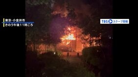 東京・小金井市のマンションで火事　1歳の女の子を含む男女12人がけが　1階の倉庫など160平方メートルが燃える|TBS NEWS DIG