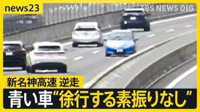 新名神高速道路 逆走の“青い車” ペルー国籍・34歳の男を逮捕 少なくとも10キロ逆走 4人がけが 目撃者は「徐行する素振りもなし」【news23】|TBS NEWS DIG