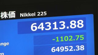 日経平均株価　一時1100円超の下落　AI・半導体関連株に売り注文| TBS CROSS DIG with Bloomberg