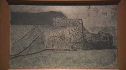 【模写】絵画　香月泰男　油彩　黄土の地平　黄昏の原野に佇む記憶　X64 シベリア・シリーズ」全57点を一挙展示。神奈川県立近代美術館