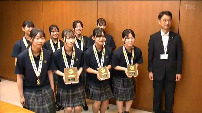 東北高ソフトテニス部、明成高体操・宮本高慶選手、県農高ウエイトリフティング・佐藤和花選手がインターハイ優勝報告 宮城|TBS NEWS DIG