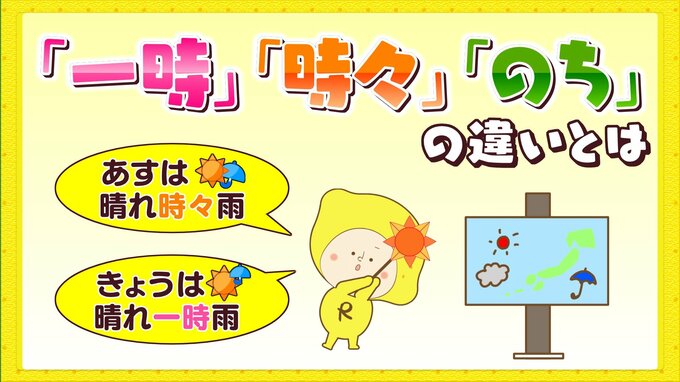 天気予報でよく聞く言葉「一時」「時々」「のち」って何が違うの？|TBS NEWS DIG