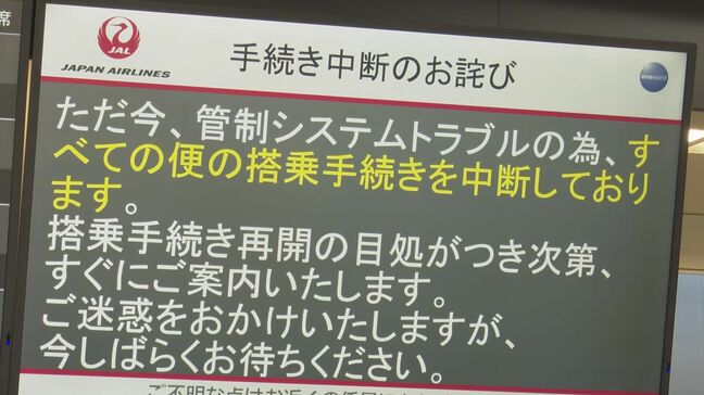 航空管制システムにトラブル 小松空港でも10便欠航|TBS NEWS DIG