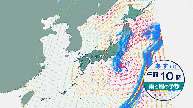 【土砂降りはいつまで？】土曜日は東京で“警報級の大雨”に注意　日曜日は一転して「季節3か月分の気温差」【雨と風のシミュレーション】|TBS NEWS DIG