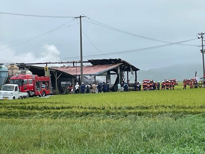 「牛舎が燃えている」と通報　倉庫1棟で火事消火活動中　宮城・石巻市|TBS NEWS DIG