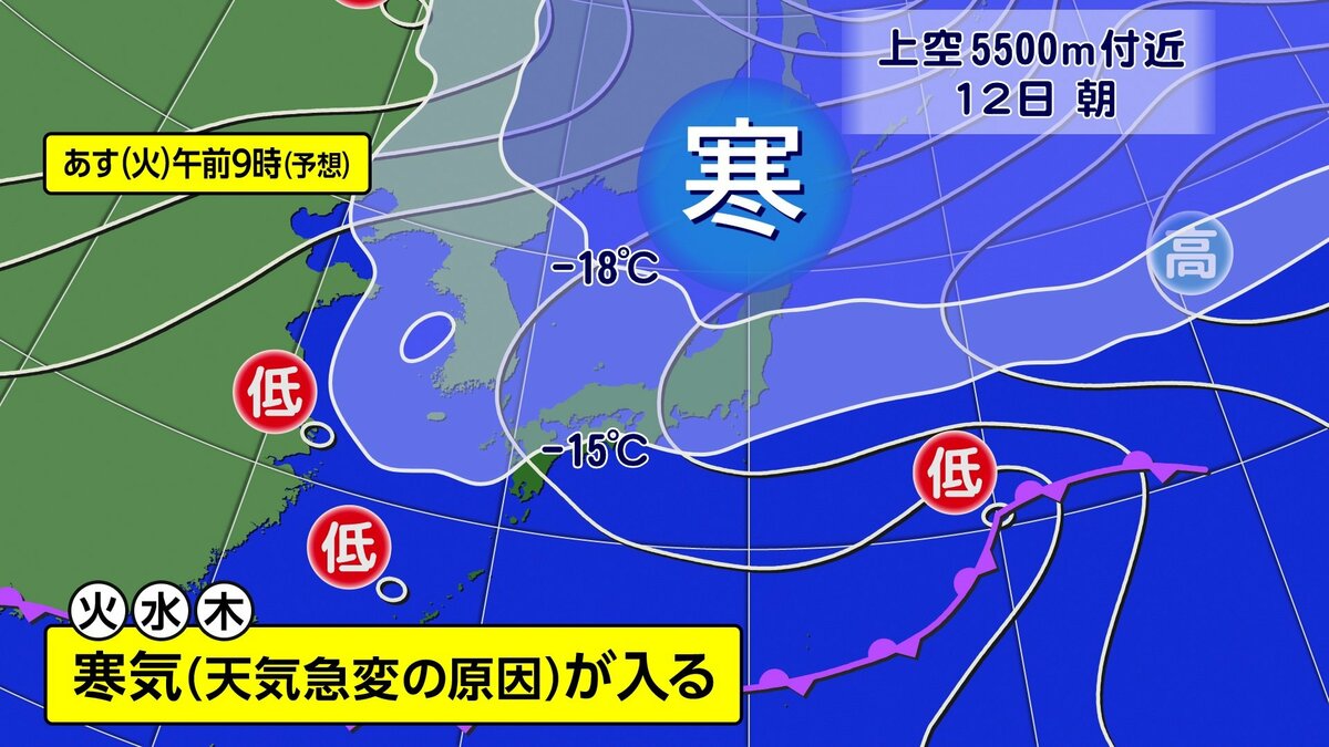サムネイル_“歩み”の遅い寒気の気配　今週は晴れるが油断禁物な空模様 14日木曜日までは“にわか雨や雷雨” 新潟県